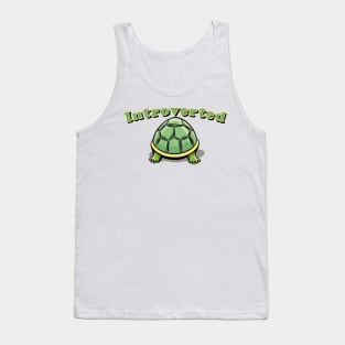 Introverted cute turtle tortoise cartoon stay in my shell Tank Top